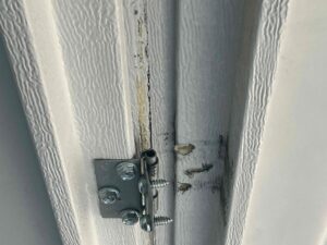 Garage door fasteners are loose, the door falls apart, the rails get bent, the opener seizes up.