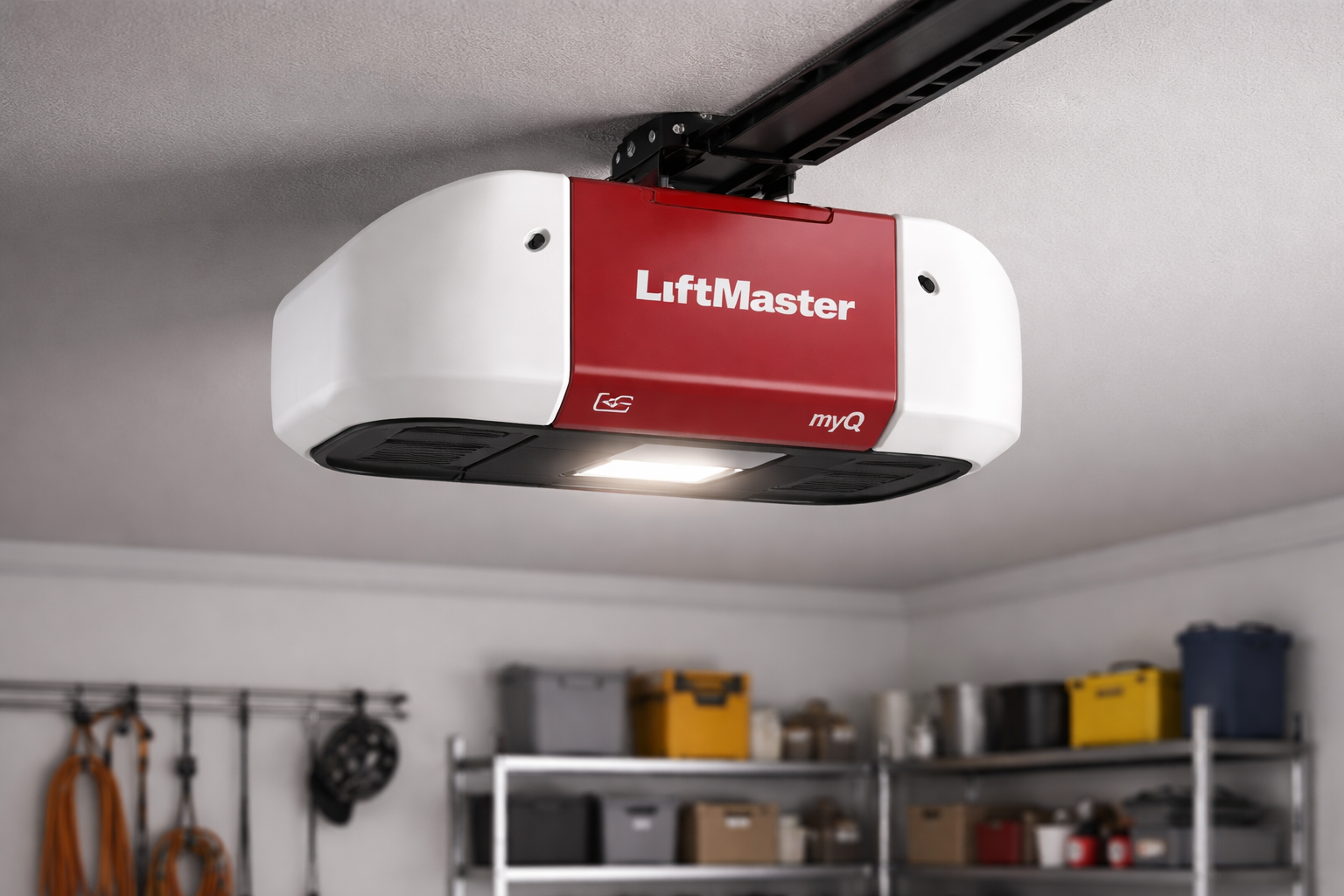 LiftMasterMyQ Smart Garage Door Opener in a Texas Garage