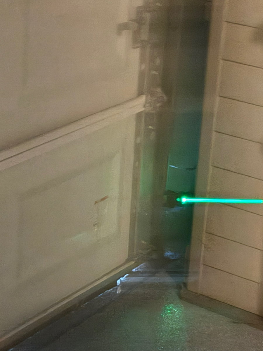 Garage Door Safety Sensor in Sachse, Texas out of alignment.