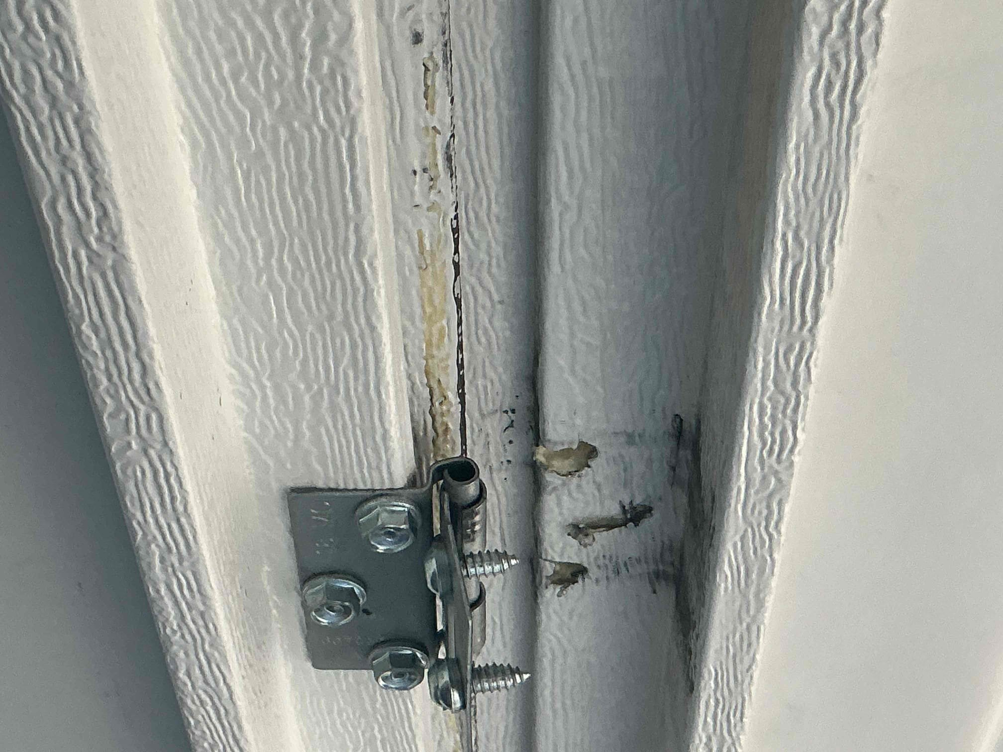 Garage door fasteners are loose, the door falls apart, the rails get bent, the opener seizes up.
